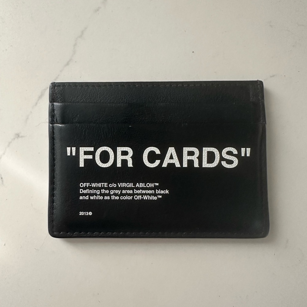 Off-white card holder